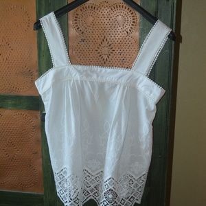 Crescent  Edita Crochet and Lace detailed top